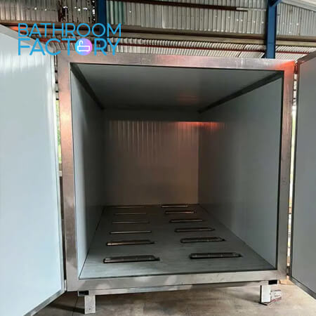 Sấy khô bồn tắm trong phòng sấy chuyên dụng