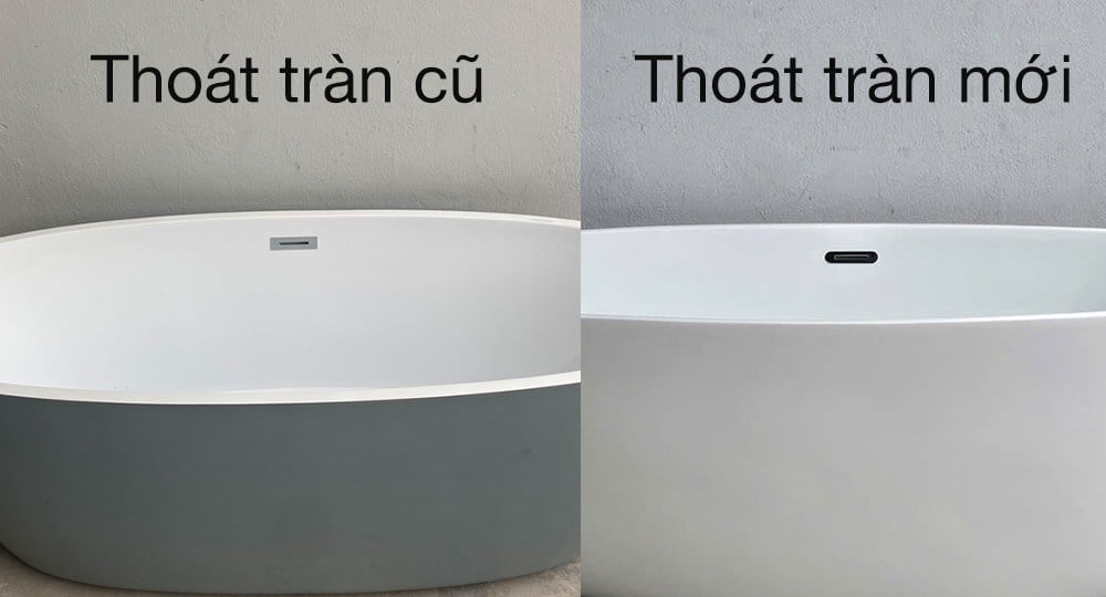 So sánh thiết kế thoát tràn cũ và thoát tràn mới tinh tế hơn